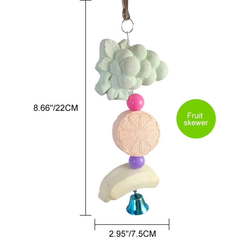 Нетоксичные птицы, попугай, клюв, шлифовальные игрушки из камня, колокольчики, маленькие животные, подвесной декор, безвредный укус, молярная струна, качели, игрушки