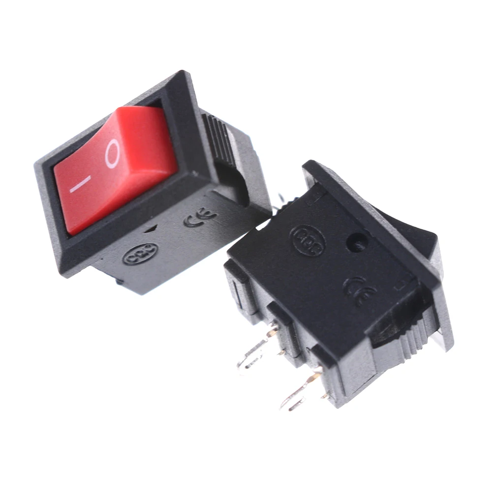 10 шт./лот Клавишные переключатели 2 Pin 10x15 мм SPST вкл/выкл паяльный терминал лодка