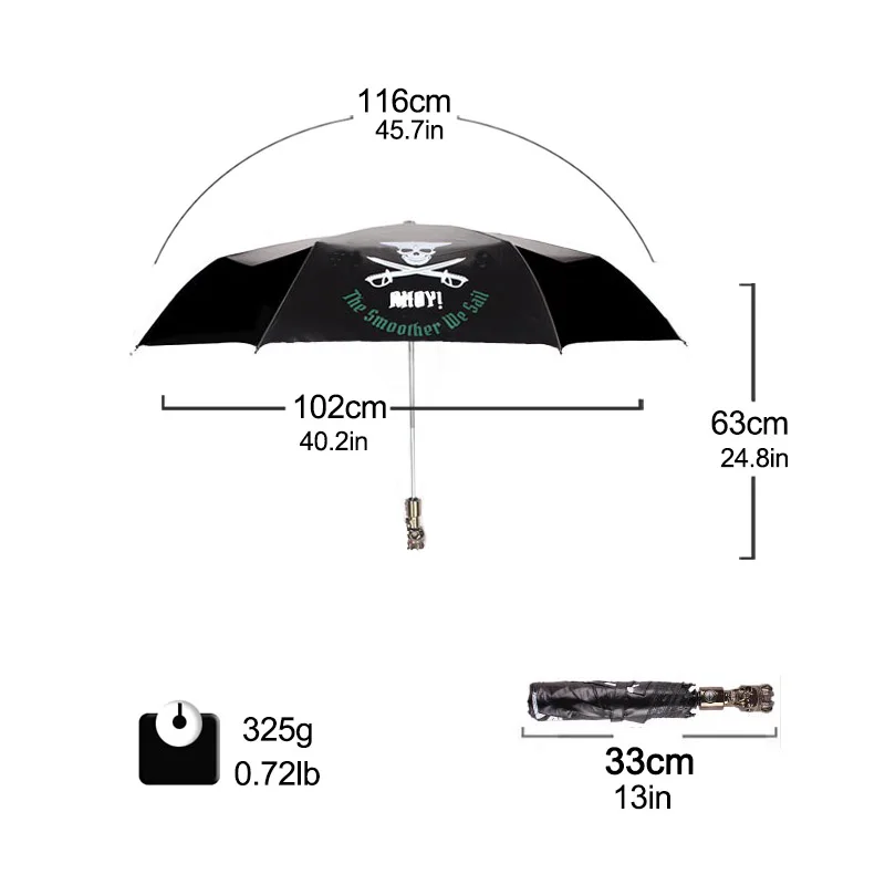 Автоматический зонт для мужчин, складной уникальный мужской зонт с черепом, защита от солнца и дождя, модный детский ветрозащитный светильник, зонты