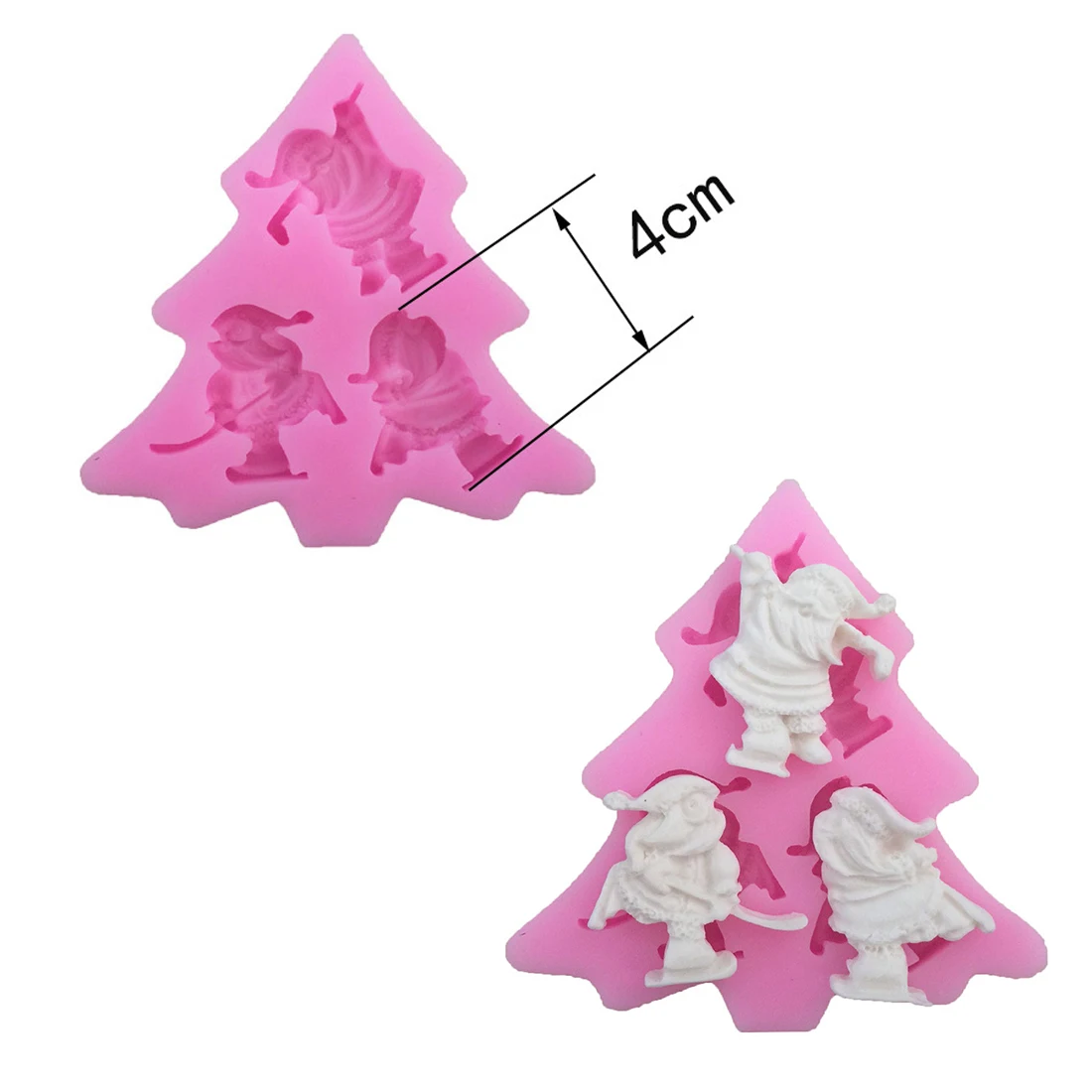 

Christmas tree Shaped Silicone Mold Cake Decoration Fondant cookies tools 3D Silicone Mould Gumpaste Candy Molds