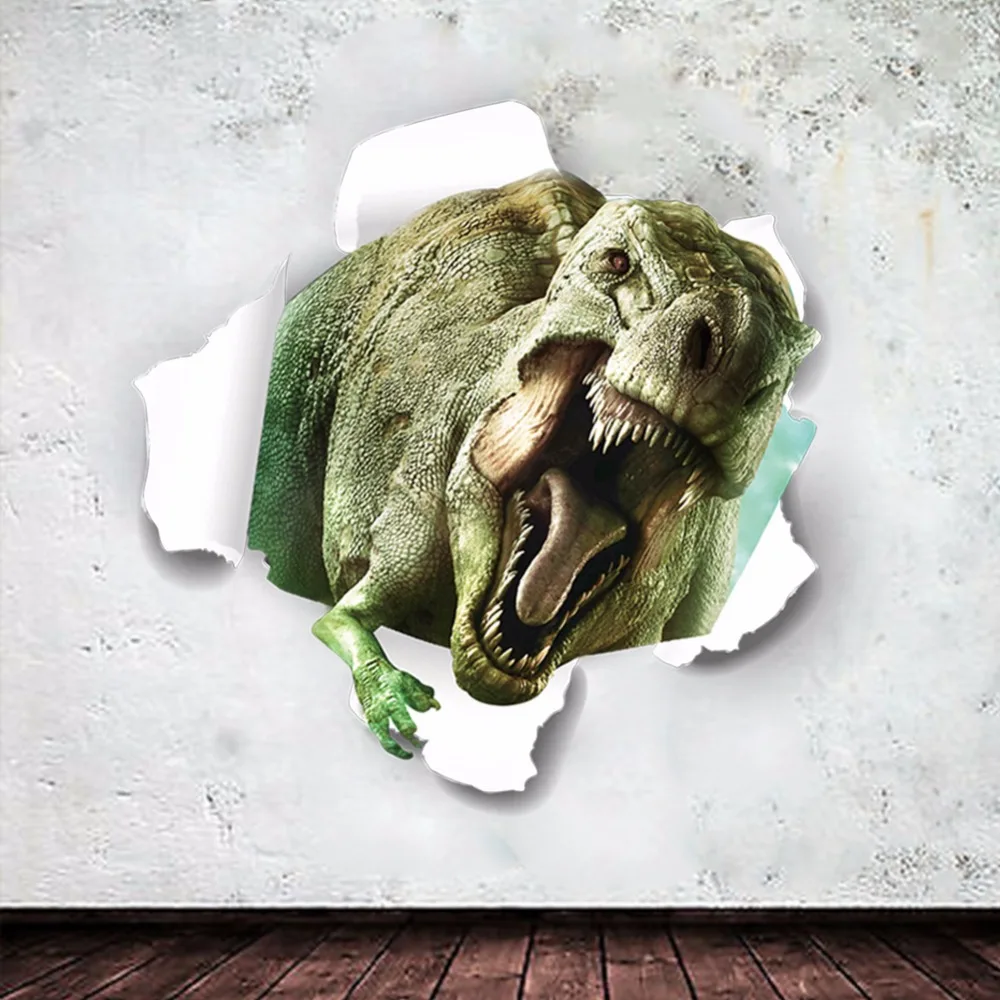2 قطعة/المجموعة جدار ملصقا 3d الديناصور الجوراسي مكتب المنزل diy الجدار ملصق نوم للأطفال تزيين المنزل