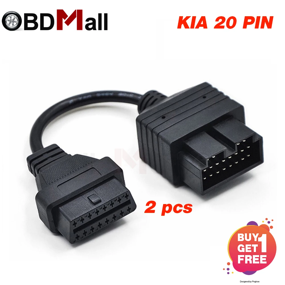 

For KIA 20 PIN To 16 PIN Adapter OBD2 Female Connector Diagnostic Tool Code Reader Adapter Cables For KIA 20 Pin OBD to OBD 2