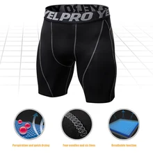 Новые мужские Спортивные Компрессионные Шорты Брюки спортивные дышащие быстросохнущие колготки тонкие фитнес DO99