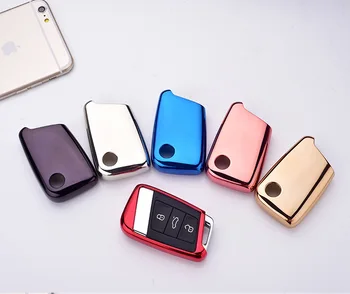 

TPU Protection Remote Key Cover Case For Skoda Superb A7 For Volkwagen Passat B8 VW Magotan Golf Gte Car Styling Accessorise