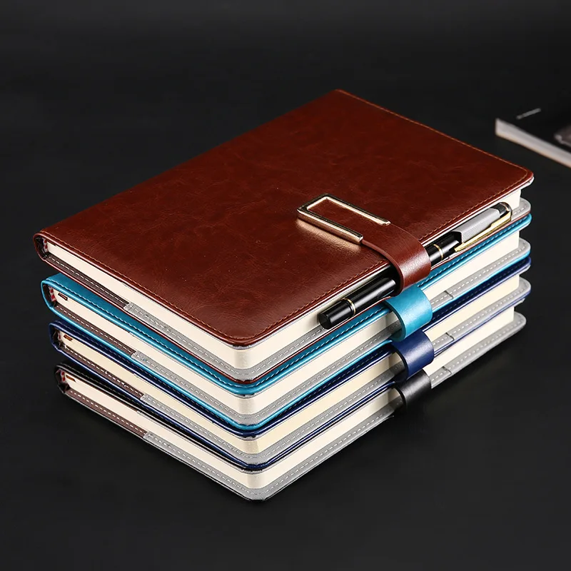

A5 Leather Business Office Gift Box Set Notebook Diary Agenda Planner Notepad Customize LOGO D30