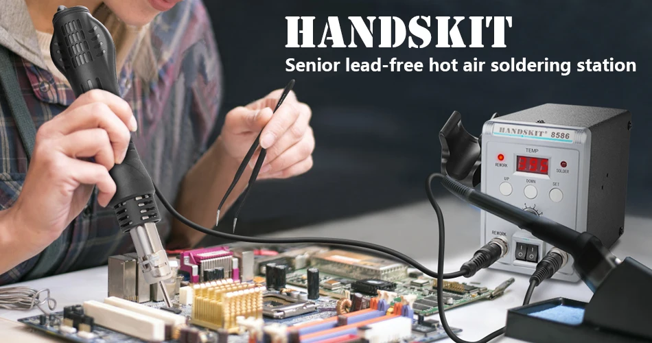 HANDSKIT 220 V 700 W Бессвинцовая паяльная станция с тепловым элементом BGA Rework горячий