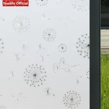 Одуванчик шаблон электростатическое стекло пленка ванная кухня гостиная офис спальня уединение Солнцезащитная пленка для окна