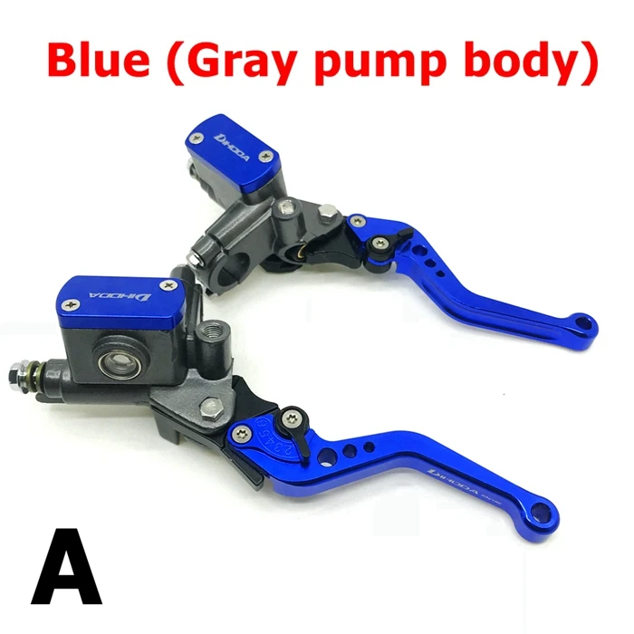 DIHODA многоцветный 1 пара Универсальный мотоцикл главный цилиндр рычаг тормоза гидравлический насос сцепления для honda Yamaha Kawasaki Suzuki - Цвет: Blue A