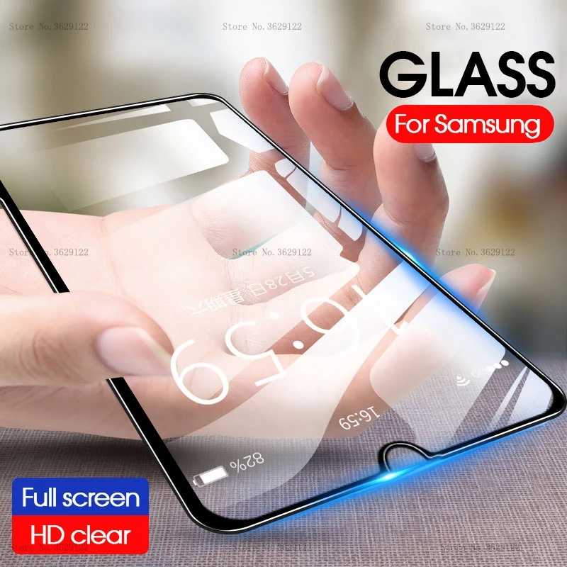 

For Samsung A40 Case samung A50 Tempered Glass For Samsung Galaxy A50 A30 A40 A70 A10 Protective Glass on a 30 40 50 Cover Film