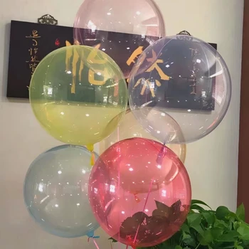 

20PCS 18inch BOBO Balloon Helium Clear No Wrinkle Transparent Balloons Wedding Happy Birthday Party Decoration Globos Wholesale