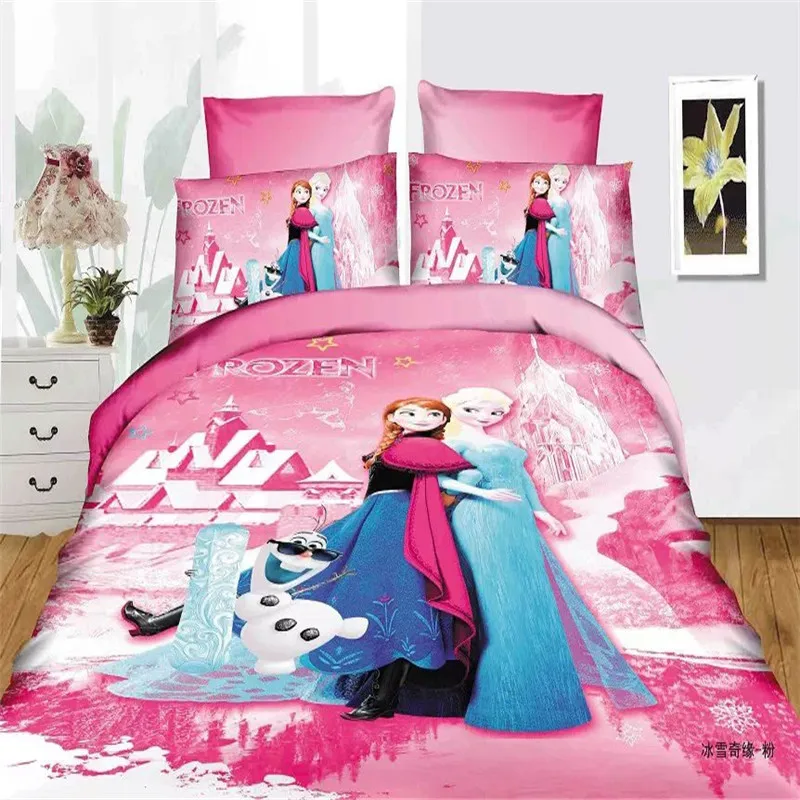 disney frozen practice girls bedding set duvet cover bed sheet pink twin bed sheets