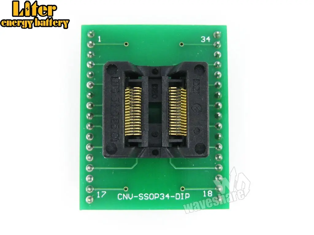 

SSOP34 TO DIP34 TSSOP34 IC Test Socket Programmer Programming Adapter 0.65Pitch