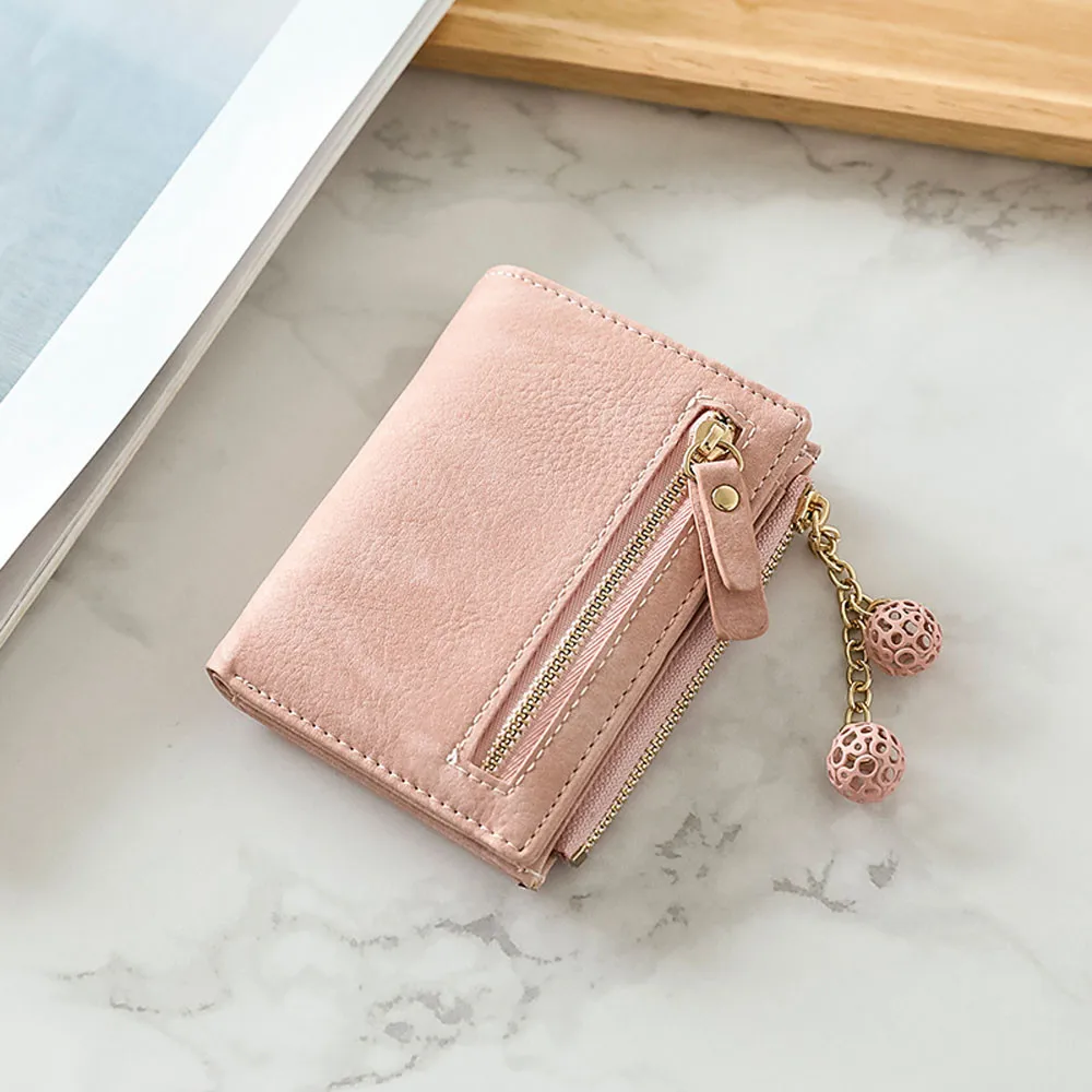 

Women Girl Mini Tassel Short Wallet Coin Purse Credit Card Holder Organizer Pocket Classic Solid Coin Purse Card Holders Handbag