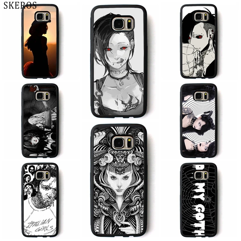 SKEROS cute GOTHIC phone case for Samsung Galaxy S3 S4 S5 S6 S7 S8 edge Note 3 4 5 |