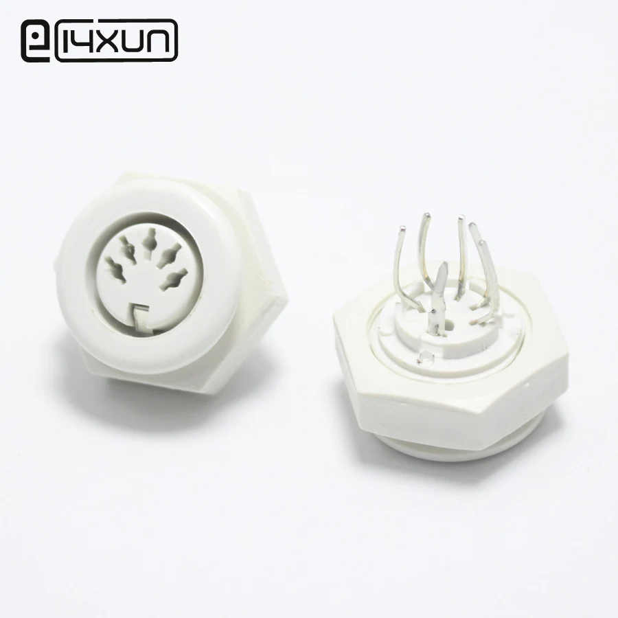 

1pcs DIN 5P Female Jack Cable Connector with S terminals 5Pin Large Keyboard Panel Mount Solder Chassis Socket Adapter