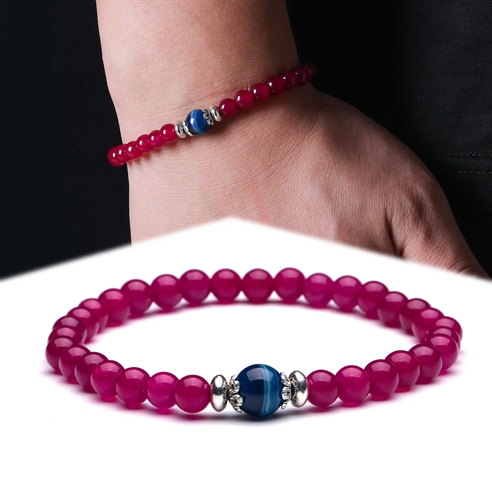Charm Natural Stone Sweet and elegant Beads Strand Bracelet for Men Homme Male Women 2019 Men's Bracelets Accessories | Украшения и