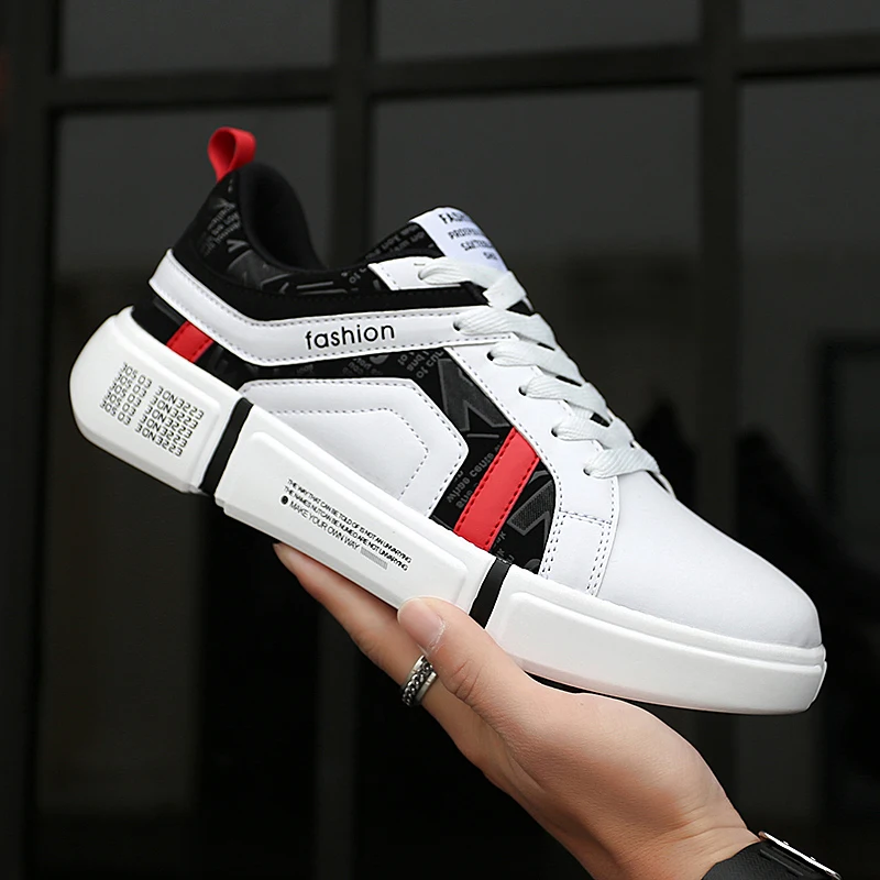 

Graffiti shoes 2019 new fashion flat denim PU shoes men's belt casual breathable non-slip vulcanized shoes 5