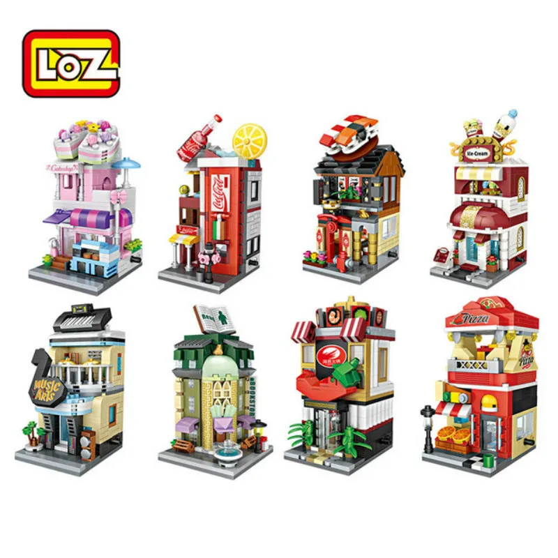 

LOZ Mini Blocks City View Scene Coffee Shop Retail Store Architectures Models & Building Quiz Christmas Toy for Children
