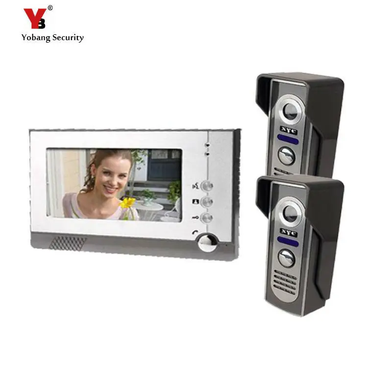 

Yobang Security 7" Monitor IR Outdoor Camera Home Video Intercom Doorphone video monitoring apartment building video intercom