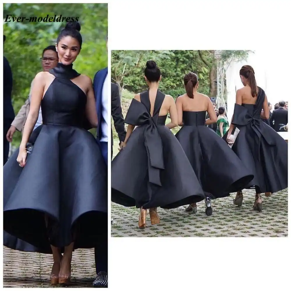 Lovely Ankle Length Bridesmaid Dresses 2020 Backless Big Bow Short