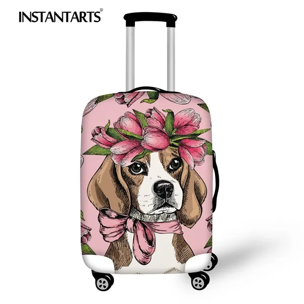 INSTANTARTS Cute Puppy Dog Print Travel Suitcase Elastic Cover Welsh ...