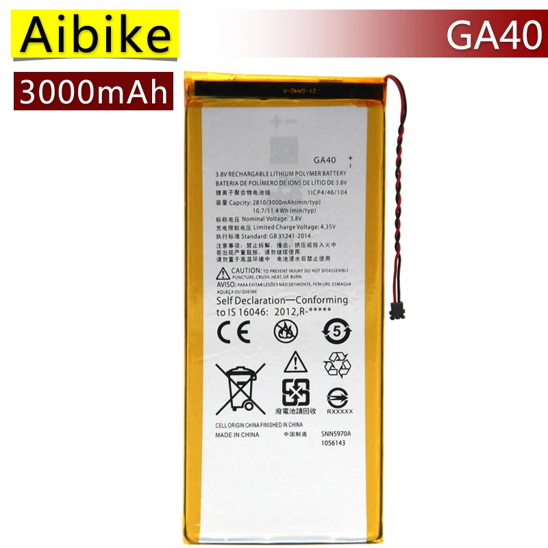 Aibike New original mobile phone battery GA40 For Motorola