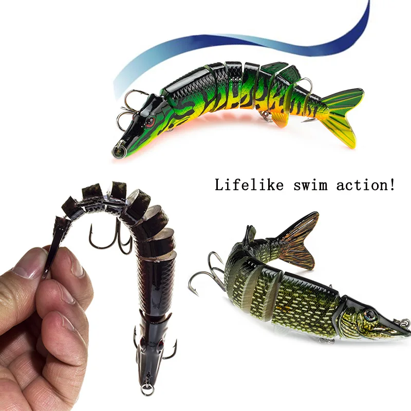 SEALURER 1 قطع الاصطناعي بايك إغراء 12.5 سنتيمتر 20 جرام 9-segement إيسكا موسكي الصيد السحر Swimbait البلاستيك الصلب الطعم SEALURER 1 قطع الاصطناعي بايك إغراء 12.5 سنتيمتر 20 جرام 9-segement إيسكا موسكي الصيد السحر Swimbait البلاستيك الصلب الطعم