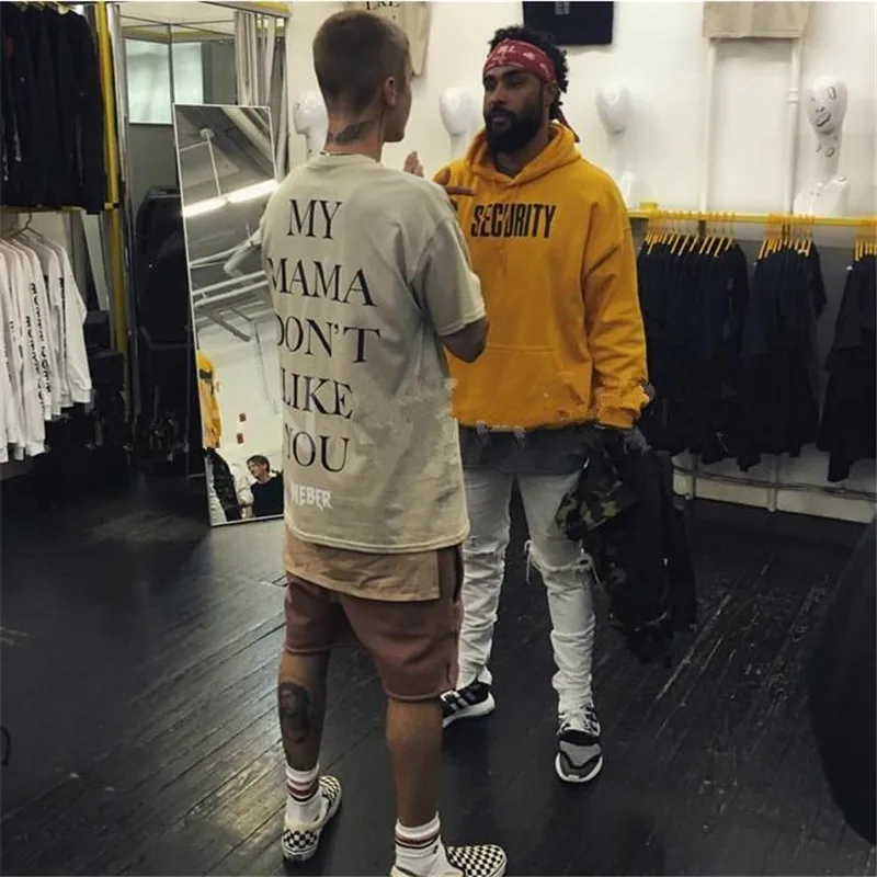 WZZAE Men T shirt Justin Bieber Purpose Tour Hip Hop Short Sleeve T-shirt Homme My Mama Dont Like You Letter Printed Tops Tee