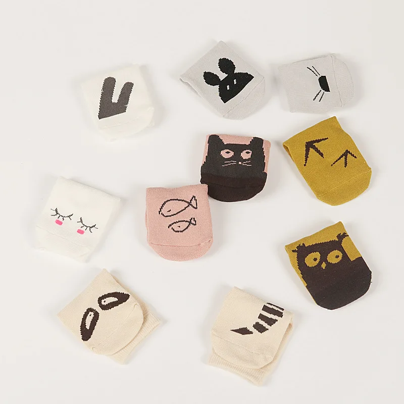 Kawaii/хлопковые детские Носки с рисунком дышащие носки для мальчиков и девочек
