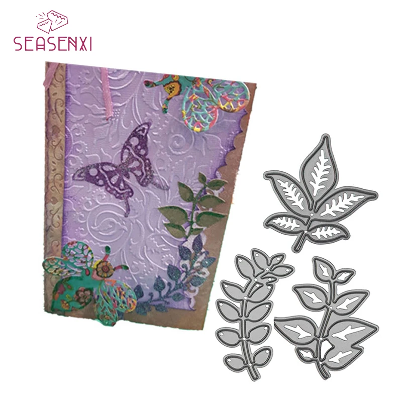 3pcs/Set Leaf Leaves Cutting Dies Metal Dies Cutting for Scrapbooking
