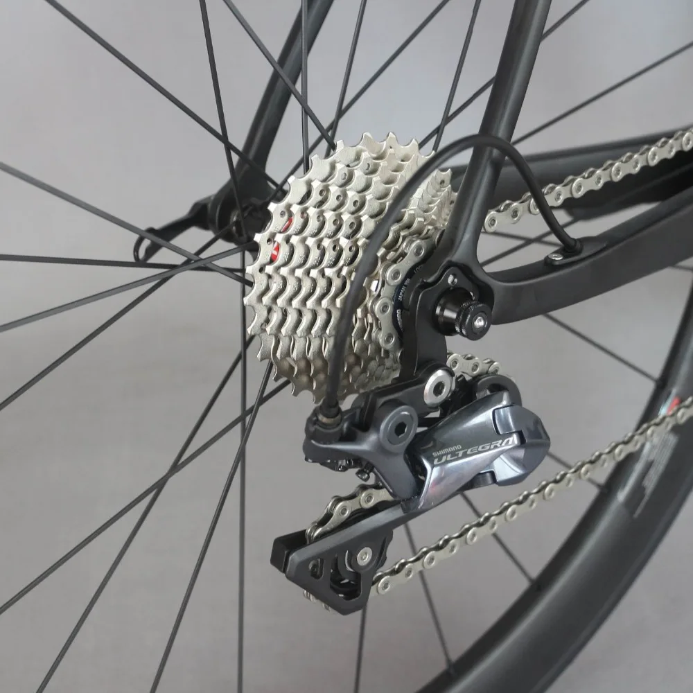 Discount 2019 full Carbon Road Bike Complete Bicycle Carbon Cycling Road Bike with R8000 22 Speed Groupset 7