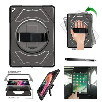 

XSKEMP Shockproof Case For iPad Air2 iPad 6 9.7 A1566 A1567 Silicone Safe Child Cover Kickstand with Stand Hand Shoulder Strap