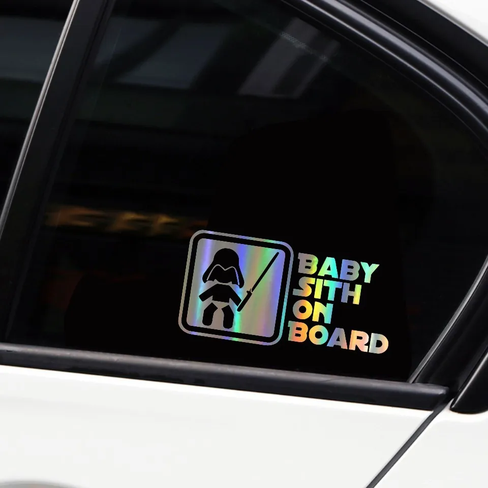 BABY SITH ON BOARD Star War Car Styling Decal Creative Vinyl Car Sticker Black Silver Laser Motorcycle Wall Stickers 19.19 (10)