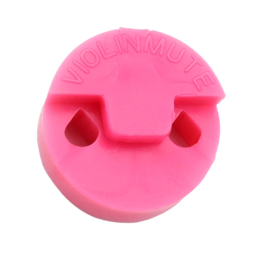 Professional Round Rubber Violin Fiddle Mute Sordine Silencer Pink Musical Stringed Instruments Accessories for Violin