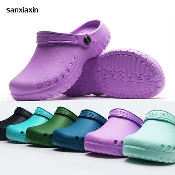 

sanxiaxin Chef Shoes Casual Flat Work Shoes Unisex Breathable Lightweight Non-Slip and Wear-Resistant Kitchen Cook Working Shoes