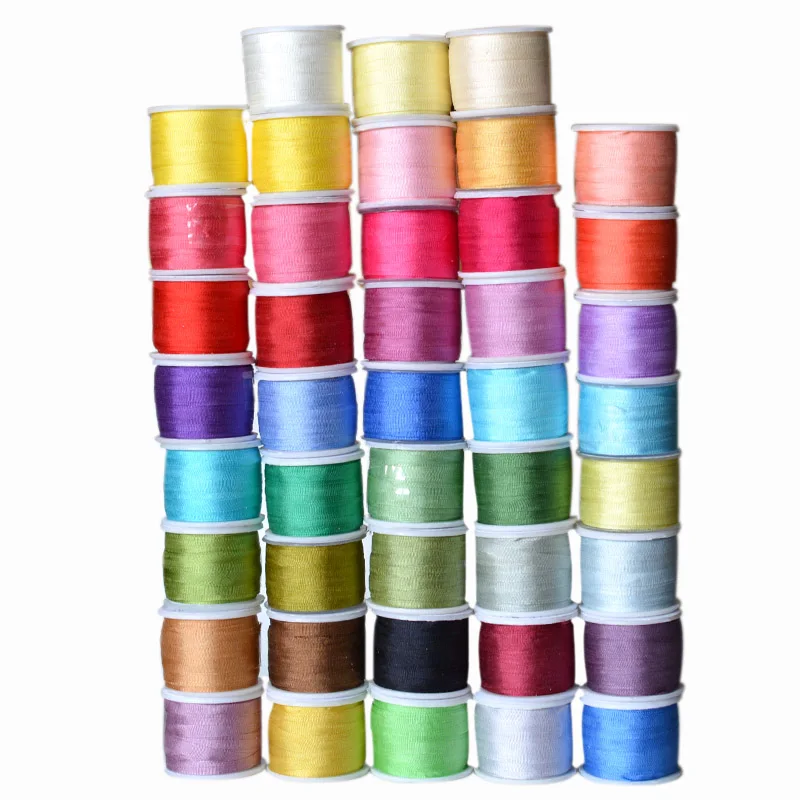 

Warm Colors,7 mm 1/4 inch Wide 100% Pure Mulberry Silk Ribbon for Embroidery Handcraft Double Faced Thin Taffeta Silk Trim
