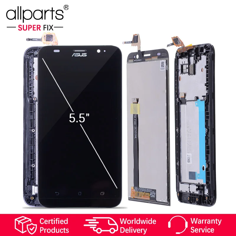 

5.5" Screen for ASUS Zenfone 2 ZE551ML LCD Display Touch Screen Frame for ASUS Zenfone 2 ZE551ML Z00AD LCD Replacement