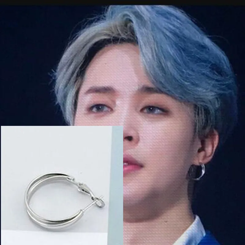 

1pair Earrings Fashion Jewelry Korean Bangtan Boys Album DNA Stud Earring For Women and Men Vintage Brincos Geometric