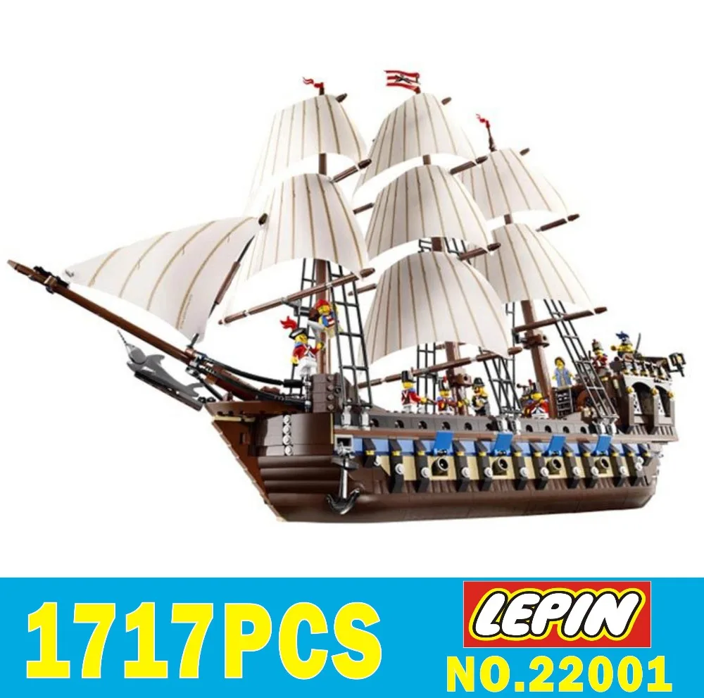 

NEW LEPIN 22001 1717pcs Pirate Ship Warships Model Building Kits Block Briks Boy Educational Toys Model Gift Compatible 10210