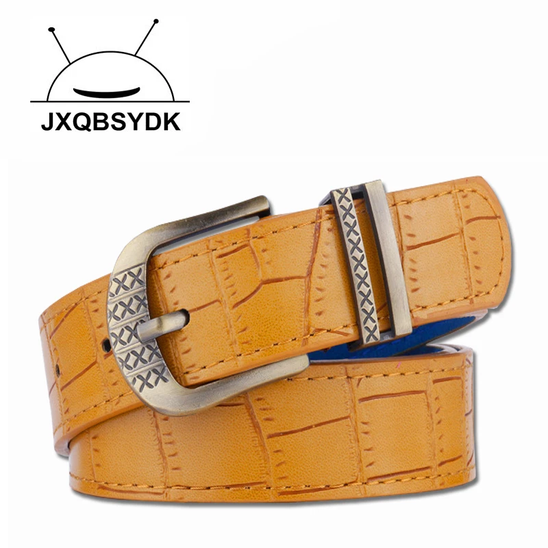

JXQBSYDK Female Belts for Women Fashion Pin Buckle Solid Color Small Clean Belts Women Imitation Leather PU Belts 2019