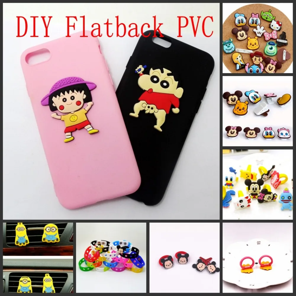 10PCS-TSUM-TSUM-Mickey-Minnie-Bear-Cartoon-PVC-Flatback-DIY-PVC-Shoe-Charms-Phone-Shell-Decoration (1)