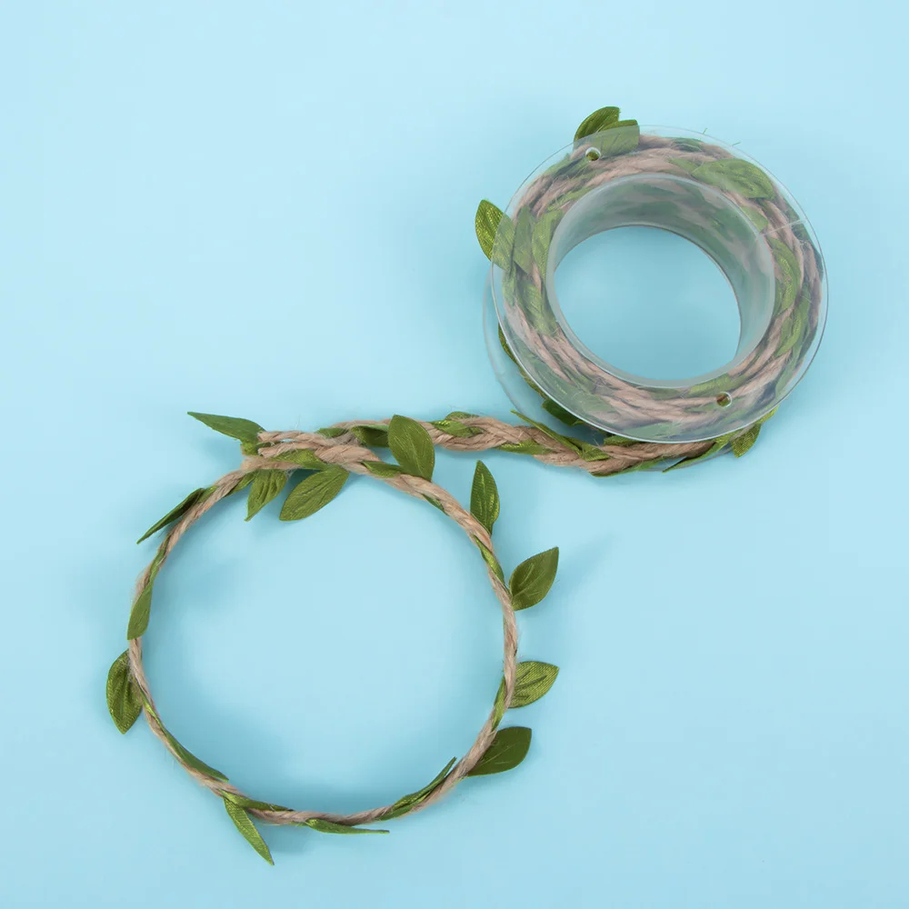 2m DIY Artificial Leaves Twine String With Leaf Silk Leaves Vine Garlands Home Garden/Wedding