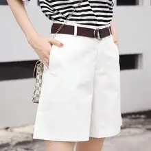 Short Bermuda taille haute à jambes larges pour femmes, tenue de ville, printemps 2020, DV780