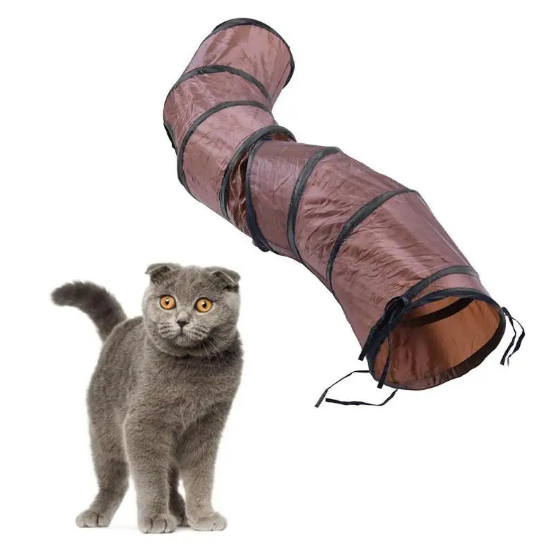 S Shape 2 Holes Cat Tunnel Toy Funny Pet Foldable Collapsible Tunnel Tubes for Rabbit Kitten Puppy Plaything Play Pet Cat Toys S Shape 2 Holes Cat Tunnel Toy Funny Pet Foldable Collapsible Tunnel Tubes for Rabbit Kitten Puppy Plaything Play Pet Cat Toys