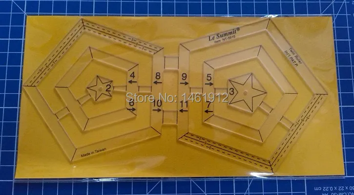 

DIY Tools Sewing Parts Ruler Patchwork Rules Quilting Rules Double Hexagon Ruler Twin Ruler