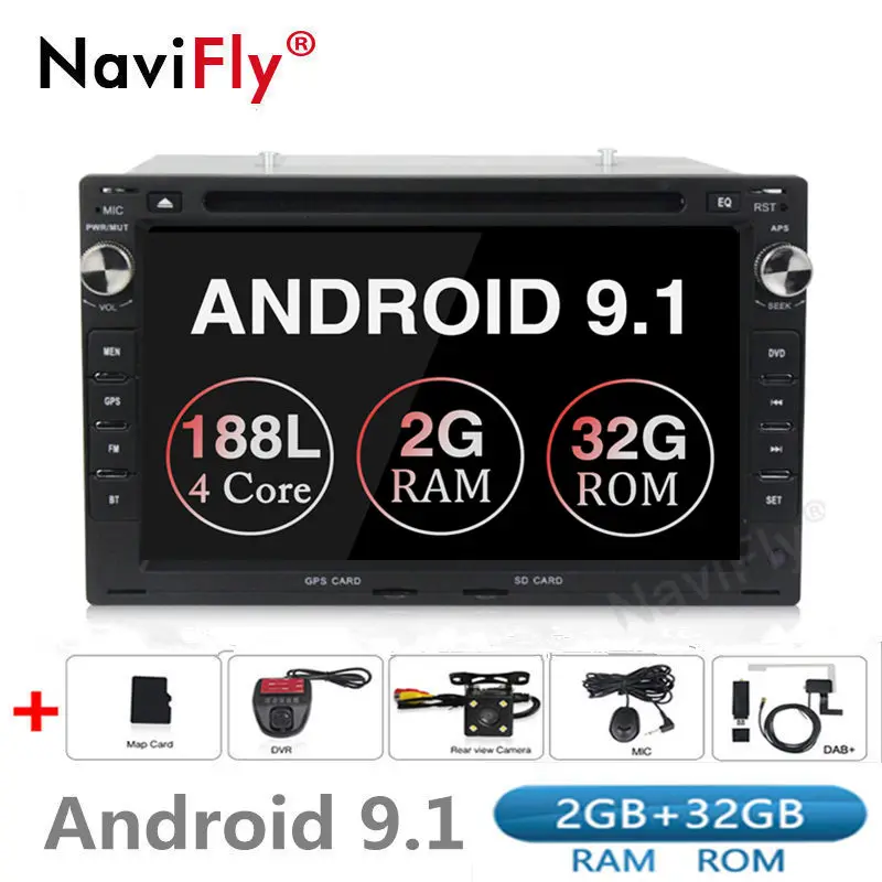 2din 2+ 32G Android 9,1 автомобильный dvd-плеер gps навигация для Фольксваген Пассат B5 MK5 Гольф транспортер поло радио FM BT wifi RDS