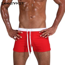 Loozykit, мужские пляжные шорты, летние боксеры для плавания, спортивные трусы на завязках размера плюс 3XL, одежда для плавания, для пляжа, серфинга, купальный костюм, трусы