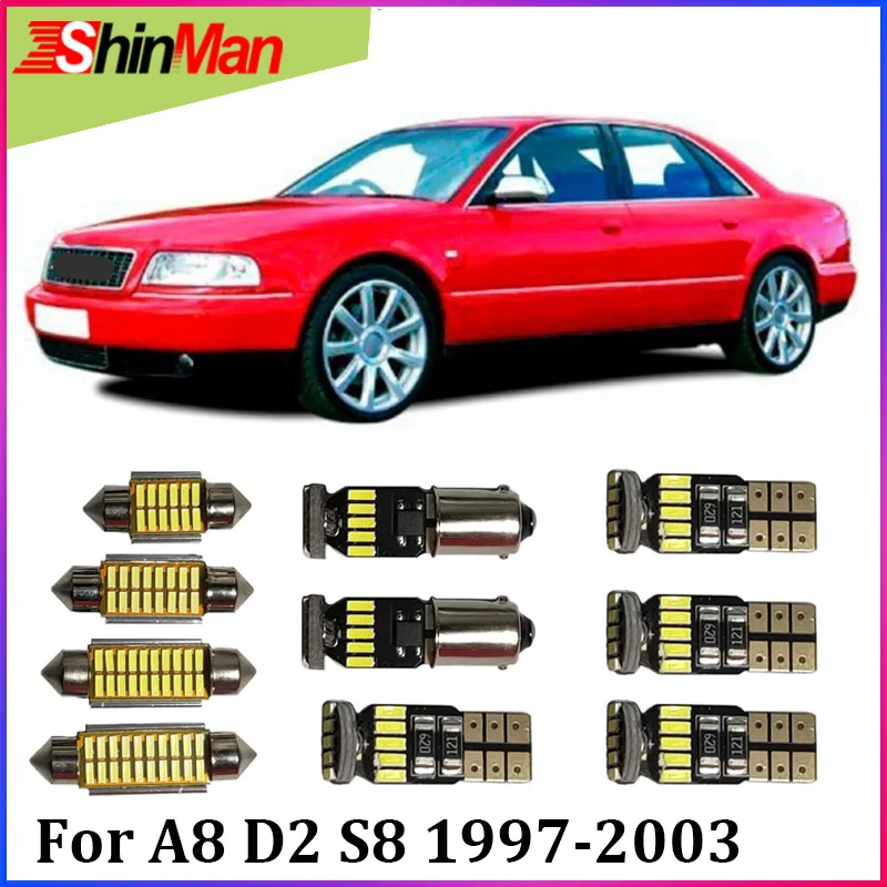 Fits Audi A8 D4 S8 Quattro White 6-SMD LED 39mm Festoon Number Plate Light Bulbs