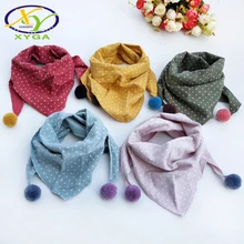 1 предмет, детский треугольный хлопковый шарф, весенний милый маленький шейный платок для мальчиков и девочек, мягкие палантины из вискозы для маленьких детей