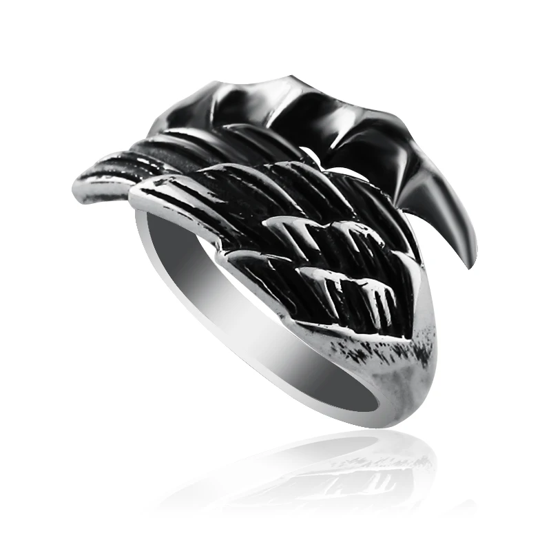 

925 silver ring opening of the devil thai silver finger ring punk fashion male
